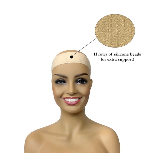 New Silicone Wig Grip with Silicone Beads!  Keep your Wig In Place - No Slipping!