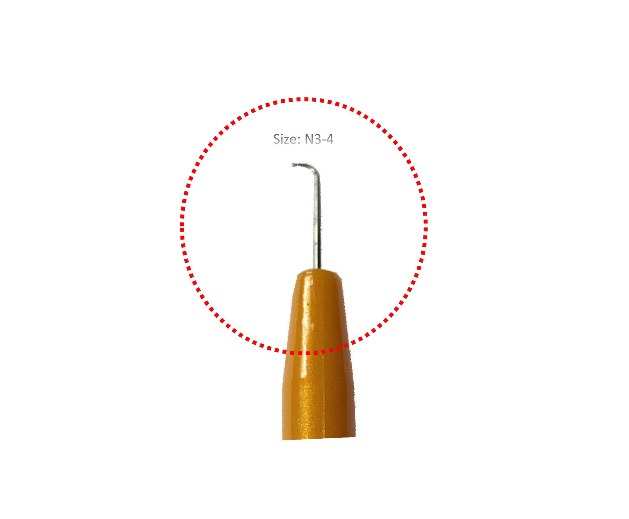 Size 2-3 Ventilating needle with wooden handle