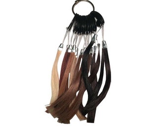 Human Hair Color Ring - Sample Ring for Wig Making and Client Consultation