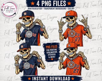 Houston Astros Inspired PNG Bundle | Game Day Digital Designs | Sublimation PNG | Astros Shirt Design | Houston Baseball PNG