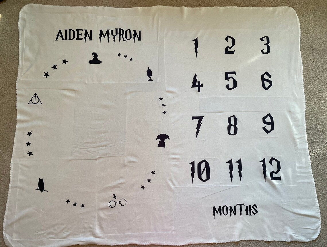 Harry Potter Milestone Blanket Etsy