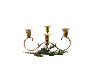 Set Di 2 Portacandele Vintage Romadedi In Ottone Spazzolato, Altezza 14 Cm, Per Candele Da 2,2 Cm, Decorazione Da Tavolo