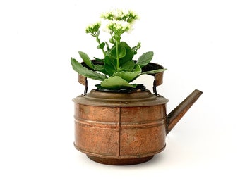 Antique Copper Kettle without lid | Rustic Copper Kettle | Copper Planter