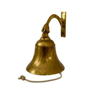 Vintage Brass Bell with Pull Chain