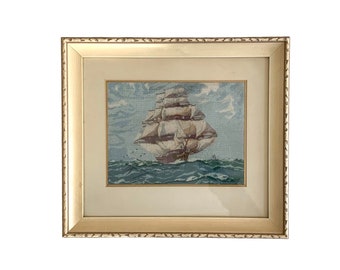 Nave vintage PETIT POINT in mare / Nave ad ago