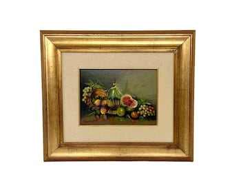 Stunning FRANK LEAN Still Life Oil on Canvas Fruit | Signed