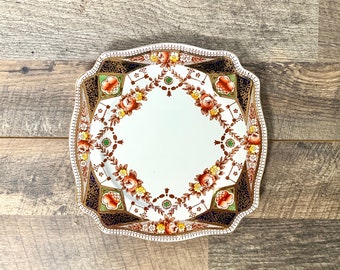 Vintage Royal Staffordshire Cake Plate: Art Nouveau Floral Porcelain