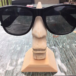 Sunglass, Eye Glass, Readers hand carved comical holder and keeper!