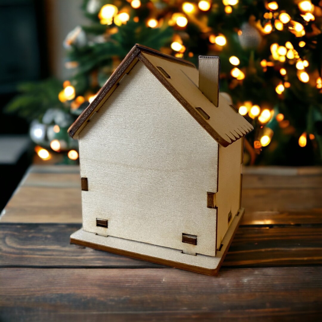 Tiny Wood House approx 2x3 I Putz House I Etsy