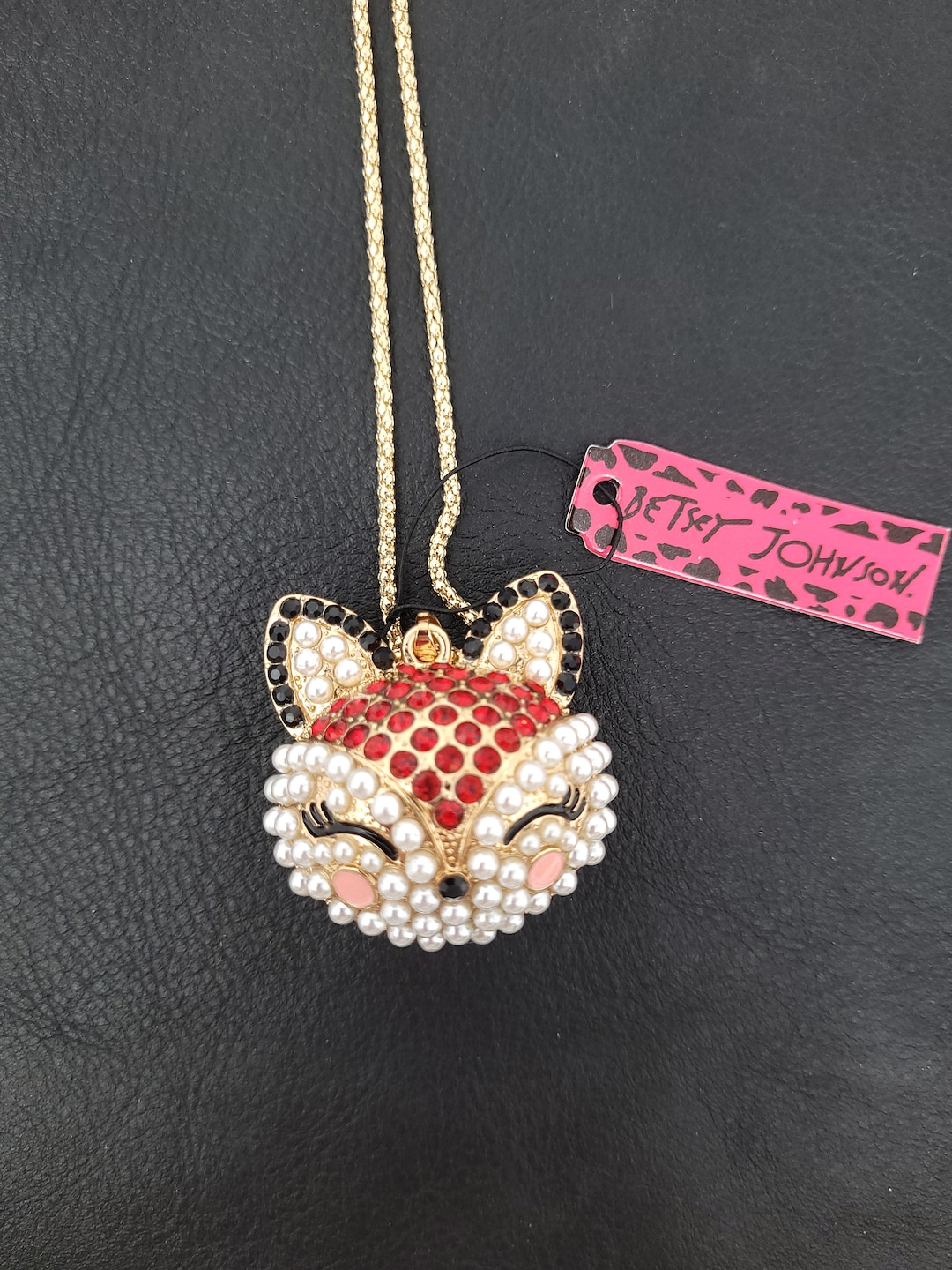 Betsey Johnson Cute Fox Head Necklace Etsy