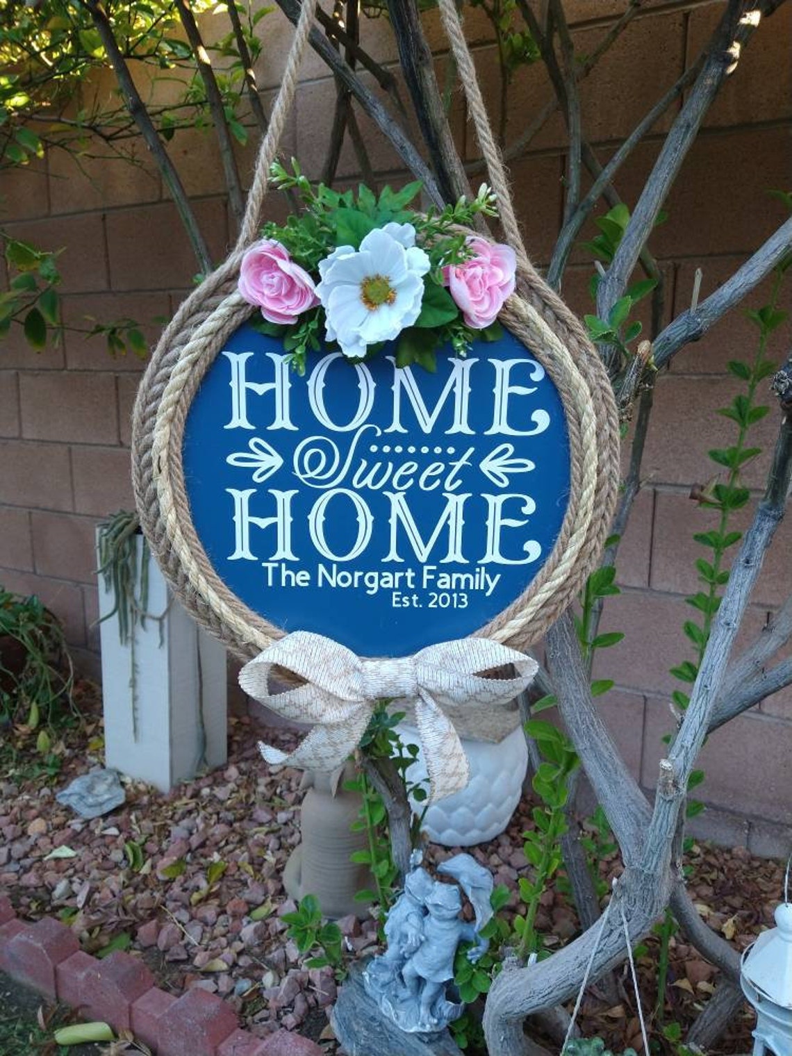 Customizable Home Sweet Home wall decor | Etsy