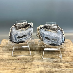8.05 oz UV Reactive Polished Mexican Trancas Geode Pair