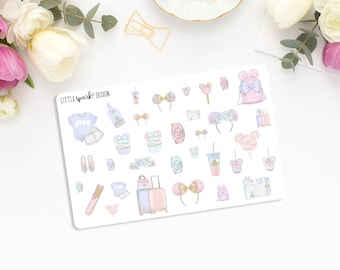 Magical Main Street Disney World Inspired Deco Stickers for Planner or Scrapbook