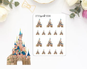 Disney Park Inspired Paris Castle Stickers for Planner or Scrapbook