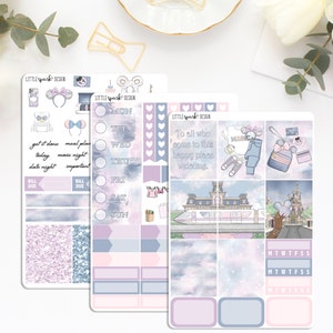 Magical Vacation Daytime Weekly Planner Sticker Kit - Standard Vertical or PrintPression B6