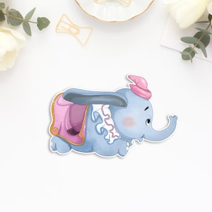 Dumbo Flying Elephant Disney Ride Inspired Vinyl Sticker - MATTE - for Tumbler, Laptop, Scrapbook