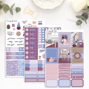 Give Thanks Mini Weekly Planner Sticker Kit - Standard Vertical or PrintPression B6