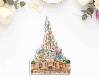 Hong Kong Disneyland Magic Castle Disney Inspired Vinyl Sticker - MATTE - for Tumbler, Laptop, Scrapbook