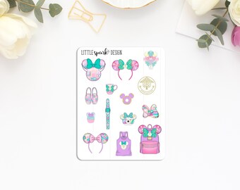 Small World Disney Ride Inspired Deco Stickers for Planner or Scrapbook - Mini Sheet