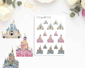 Disney Park Inspired Magic Castle Collection Stickers for Planner and Scrapbooking