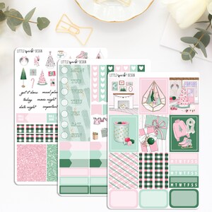 Vintage Christmas at Home Mini Weekly Planner Sticker Kit - Standard Vertical or PrintPression B6