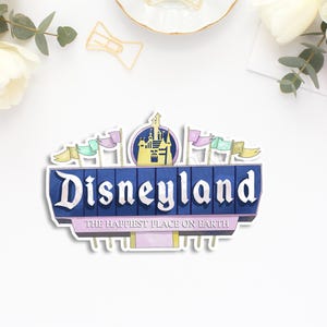 Disney Inspired Disneyland Welcome Entrance Sign Vinyl Sticker - MATTE - for Tumbler, Laptop, Scrapbook, Water Bottle