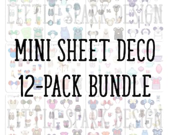 Magical Rides Disney Inspired Mini Sheet Deco Bundle for Planner or Scrapbook
