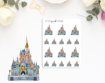 Disney Park Inspired 50th Magic Castle Stickers for Planner or Scrapbook