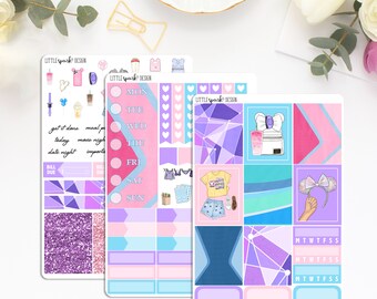 Magical Vacation Influencer and Walls Mini Weekly Planner Sticker Kit - Standard Vertical or PrintPression B6