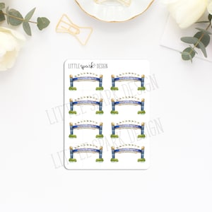Disney World Park Inspired Entrance Sign Stickers for Planner or Scrapbook