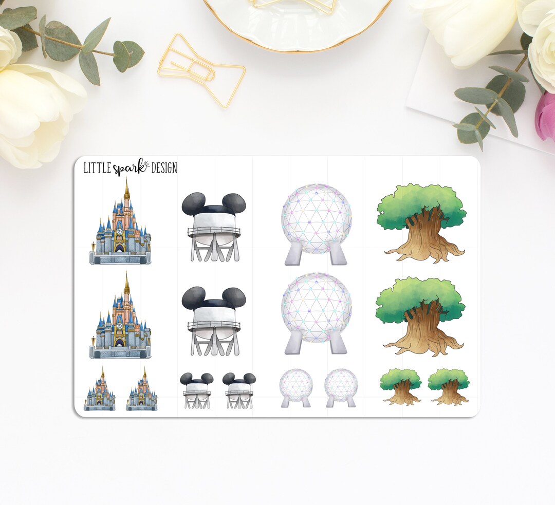 Magical Parks Snacks & Treats Stickers -   Disney planner, Disney  scrapbook pages, Planner stickers