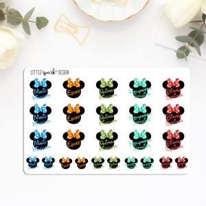 Disney World Park Ears - Planner and Scrapbooking Stickers