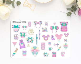 Small World Disney Ride Inspired Deco Stickers for Planner or Scrapbook