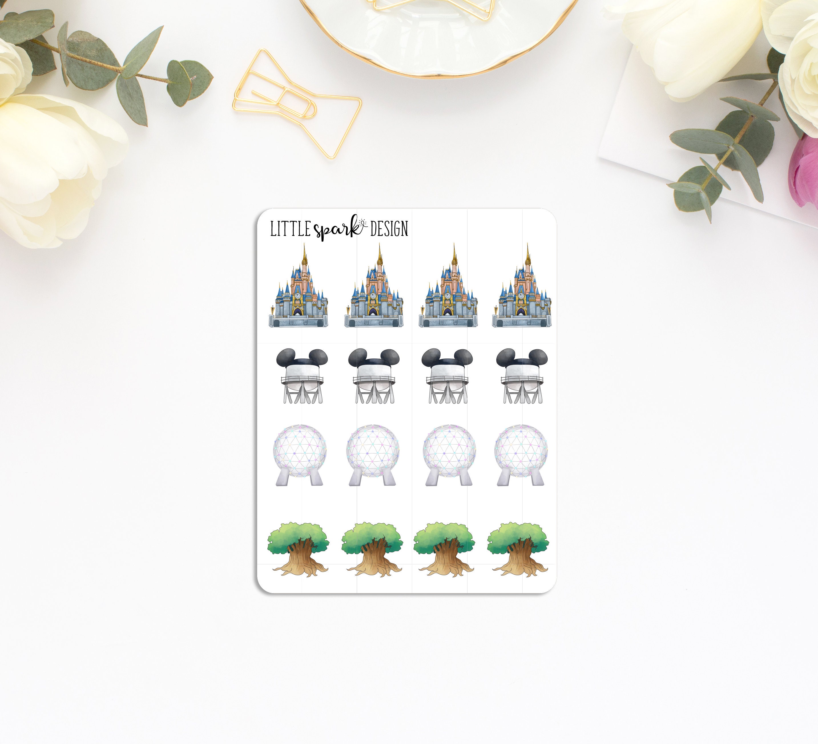 PRINTABLE WDW Planner Stickers for Use With Erin Condren Lifeplanner™,  Happy Planner™ & Recollections WDW Stickers 