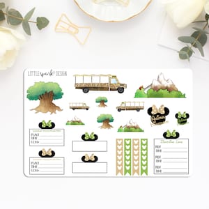 Disney Inspired Animal Kingdom Planner Stickers Scrapbook or Memory Keeping