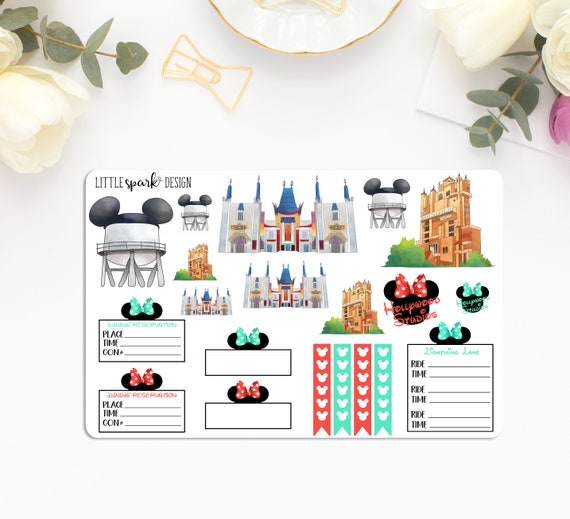 Disney Inspired Hollywood Studios Vacation Planner Stickers Scrapbook or  Memory Keeping 