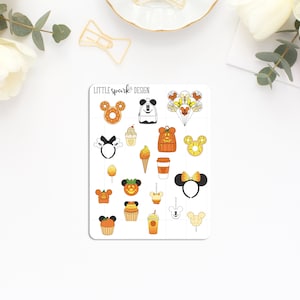 Disney Inspired Doodle Stickers Halloween Fall for Planner or Scrapbook
