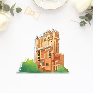 Hollywood Tower of Terror Disney Ride Inspired Vinyl Sticker - MATTE - for Tumbler, Laptop, Scrapbook