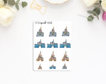 Disney Park Inspired Castle Stickers for Planner or Scrapbook