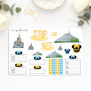 Disney Inspired Magic Kingdom Vacation Planner Stickers Scrapbook or Memory Keeping