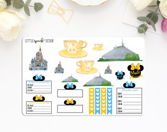 Disney Inspired Magic Kingdom Vacation Planner Stickers Scrapbook or Memory Keeping