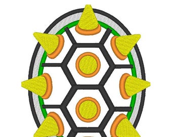 Zielonej skorupce, Haft maszynowy Bowser i aplikacja Design
