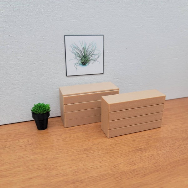 1:24 Dresser with Working or Non-Working Drawers  - 1/24 Modern Mini Wood Doll House Furniture Miniature