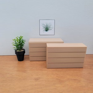 1:12 Dresser with Working or Non-Working Drawers 1/12 Modern Mini Wood Doll House Furniture Miniature image 1