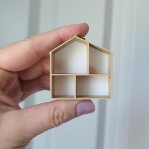 1:144 Mini Ikea Dollhouse 3 Colors Includes Green Chimney