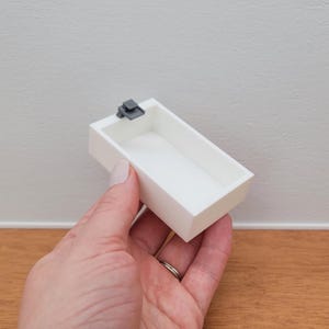 1:24 Bathroom White Tub with Silver Faucet - 1/24 Modern Mini Doll House Furniture Miniature