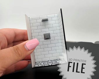 Fichier imprimable 3D 1:24 pour la douche de la salle de bain