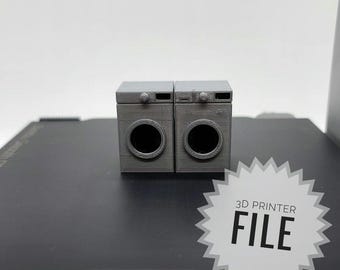 Miniature 124 Laundry Set Washer & Dryer 3D Printable File