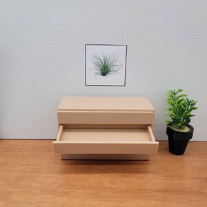 1:12 Dresser with Working or Non-Working Drawers 1/12 Modern Mini Wood Doll House Furniture Miniature image 5