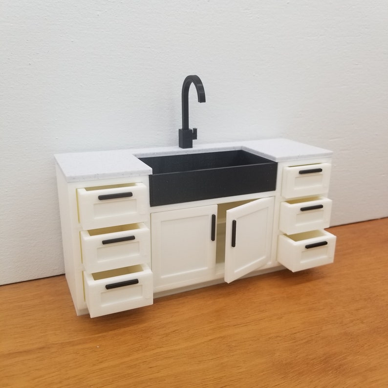112 Modern Miniature Working Kitchen Sink Etsy